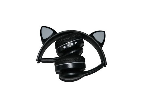 Бездротові навушники зі світними вушками чорні гарні бездротові навушники 400 мА·год Навушники кішечки - фото 7 - id-p2186720384