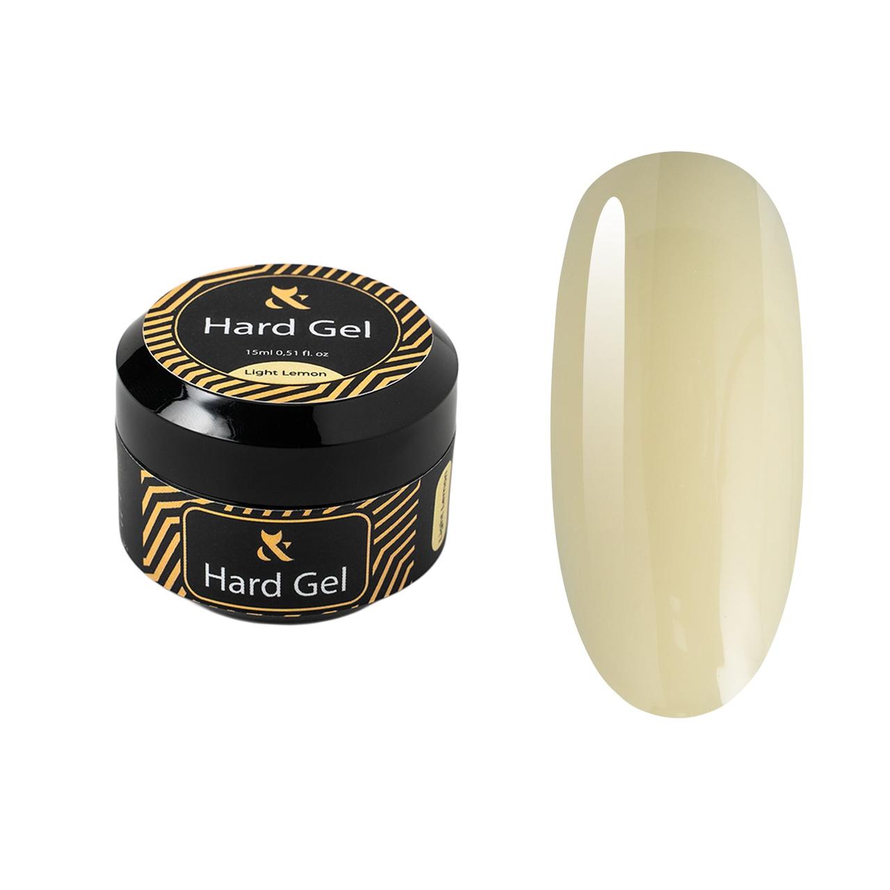 Гель для моделювання та зміцнення F.O.X Hard gel Cover Lemon, 15 мл