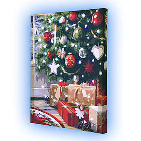 Картина за номерами зі світлодіодною підсвіткою Riviera Blanca Святковий настрій 40x50 см (ГР-002)