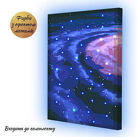 Картина за номерами зі світлодіодною підсвіткою Riviera Blanca Галактика 40x50 см (ГР-008)