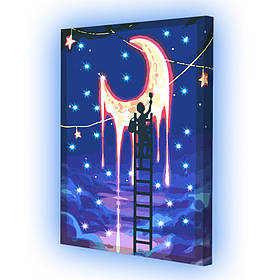 Картина за номерами зі світлодіодною підсвіткою Riviera Blanca Зоряна казка 40x50 см (ГР-015)