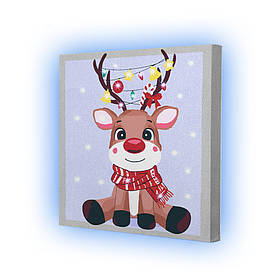 Картина по номерах зі світлодіодною підсвіткою для дітей Riviera Blanca Оленя 25x25 см (ГР1-005)