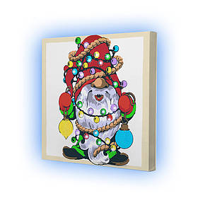 Картина по номерах зі світлодіодною підсвіткою для дітей Riviera Blanca Гном 25x25 см (ГР1-008)