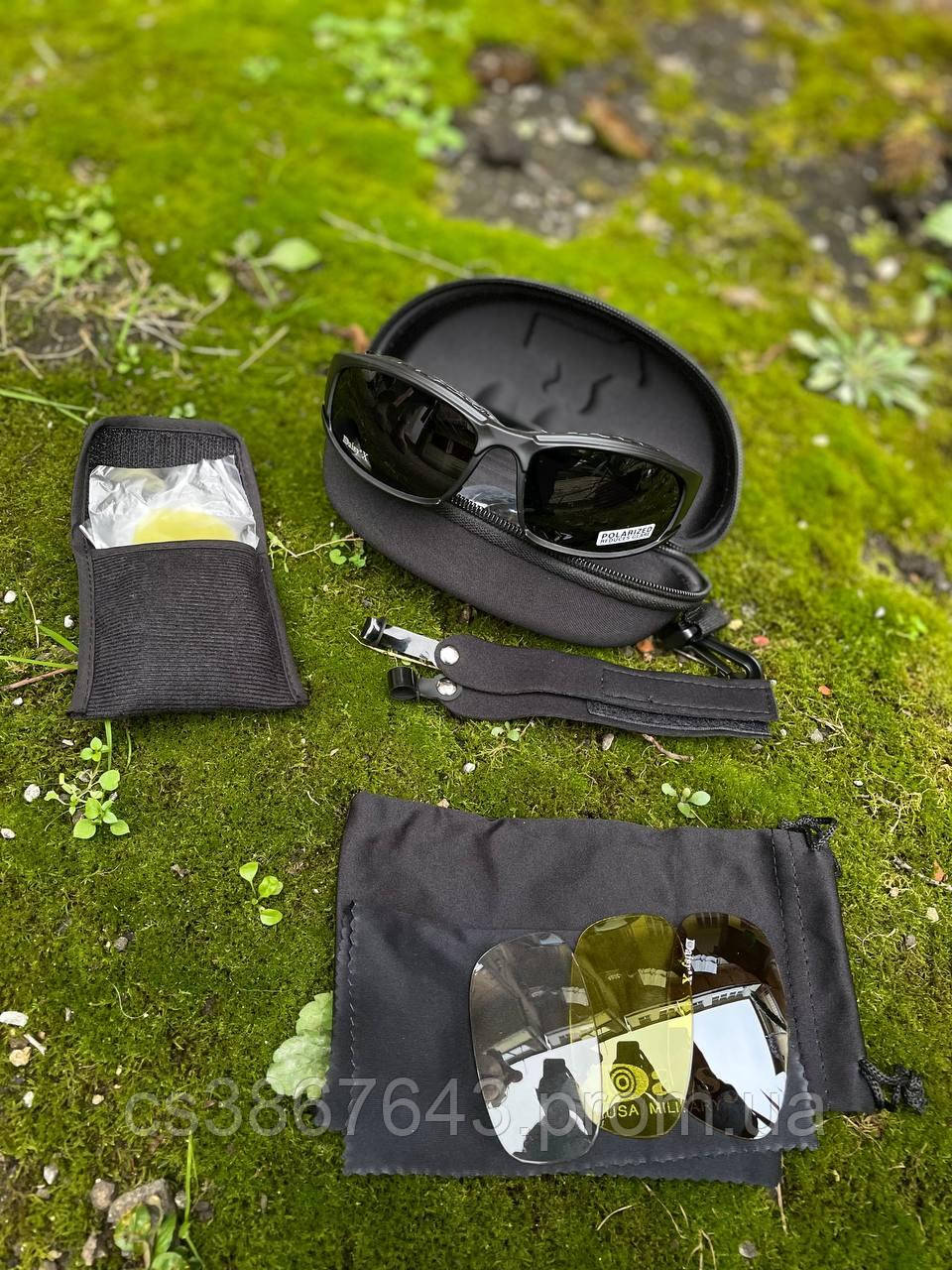 Тактические защитные очки Daisy X7 со сменными линзами/фильтрами из прочного поликарбоната - фото 1 - id-p2186715929