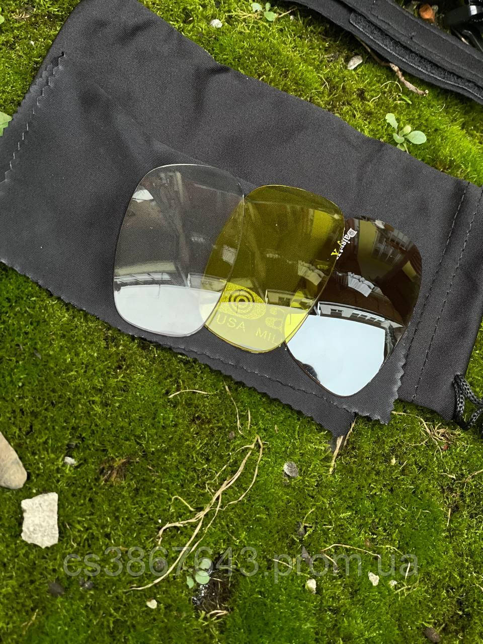 Тактические защитные очки Daisy X7 со сменными линзами/фильтрами из прочного поликарбоната - фото 7 - id-p2186715929