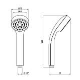 Лійка для ручного душу Qtap Rucni 75 мм округла QTRUCA075O1ZCG Chrome, фото 2