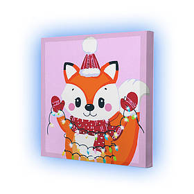 Картина по номерах зі світлодіодною підсвіткою для дітей Riviera Blanca Білочка 25x25 см (ГР1-010)