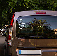 Наклейка на авто " Знак Инвалид с автоматом 1"