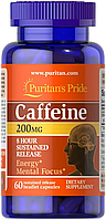 Кофеїн Puritan's Pride Caffeine 200 мг 60 таб