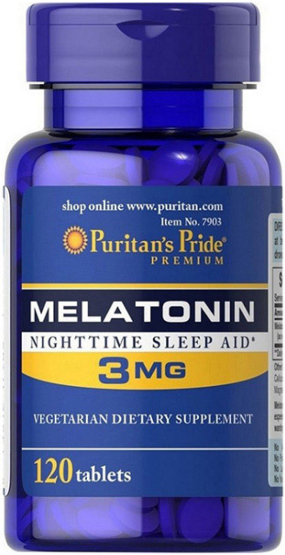 Мелатонін Puritan's Pride Melatonin 3 mg 120 таб