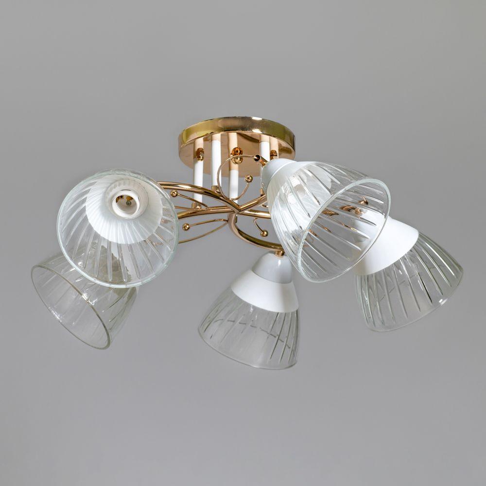 Люстра стельова на п'ять плафонів