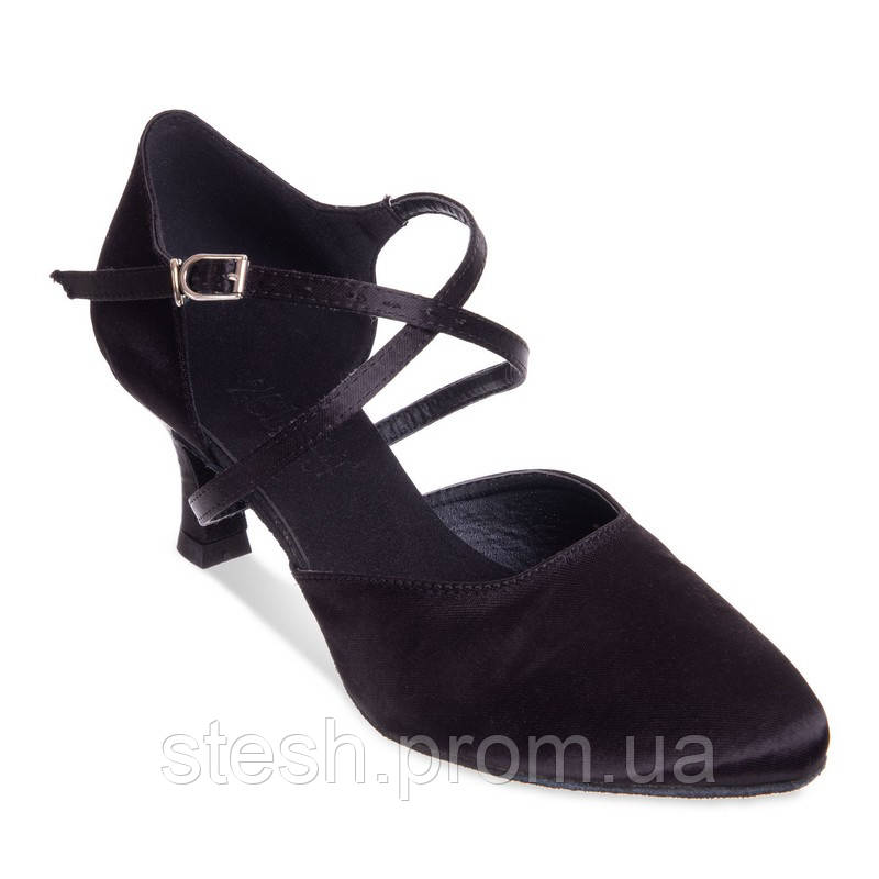 Обувь для бальных танцев женская Латина с закрытым носком Zelart OB-6001 размер 35 цвет черный se - фото 2 - id-p2186705488