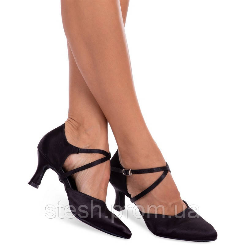 Обувь для бальных танцев женская Латина с закрытым носком Zelart OB-6001 размер 35 цвет черный se - фото 8 - id-p2186705488