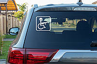 Наклейка на авто  "Знак інвалід    автоматом 2"