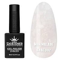 Кольорове базове покриття Marmalade base Дизайнер із конфетті для манікюру, 9 мл. 302