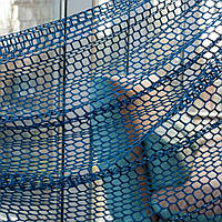Ткань тюль сетка однотонный Матрица V-10 синя