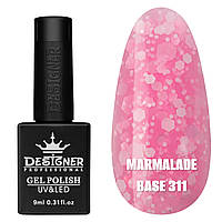 Кольорове базове покриття Marmalade base Дизайнер із конфетті для манікюру, 9 мл. 311