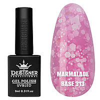 Кольорове базове покриття Marmalade base Дизайнер із конфетті для манікюру, 9 мл. 313