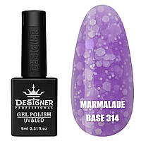 Кольорове базове покриття Marmalade base Дизайнер із конфетті для манікюру, 9 мл. 314