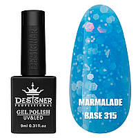 Кольорове базове покриття Marmalade base Дизайнер із конфетті для манікюру, 9 мл. 315
