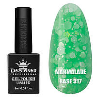 Кольорове базове покриття Marmalade base Дизайнер із конфетті для манікюру, 9 мл. 317