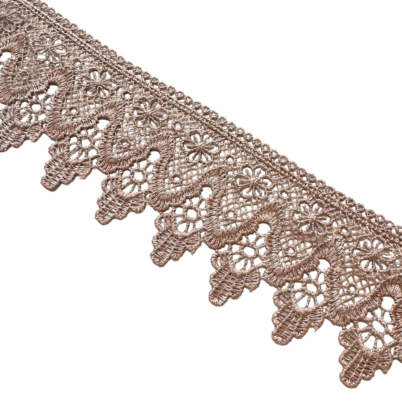 Мереживо макраме 7,0 см колір - кавовий, фото 1