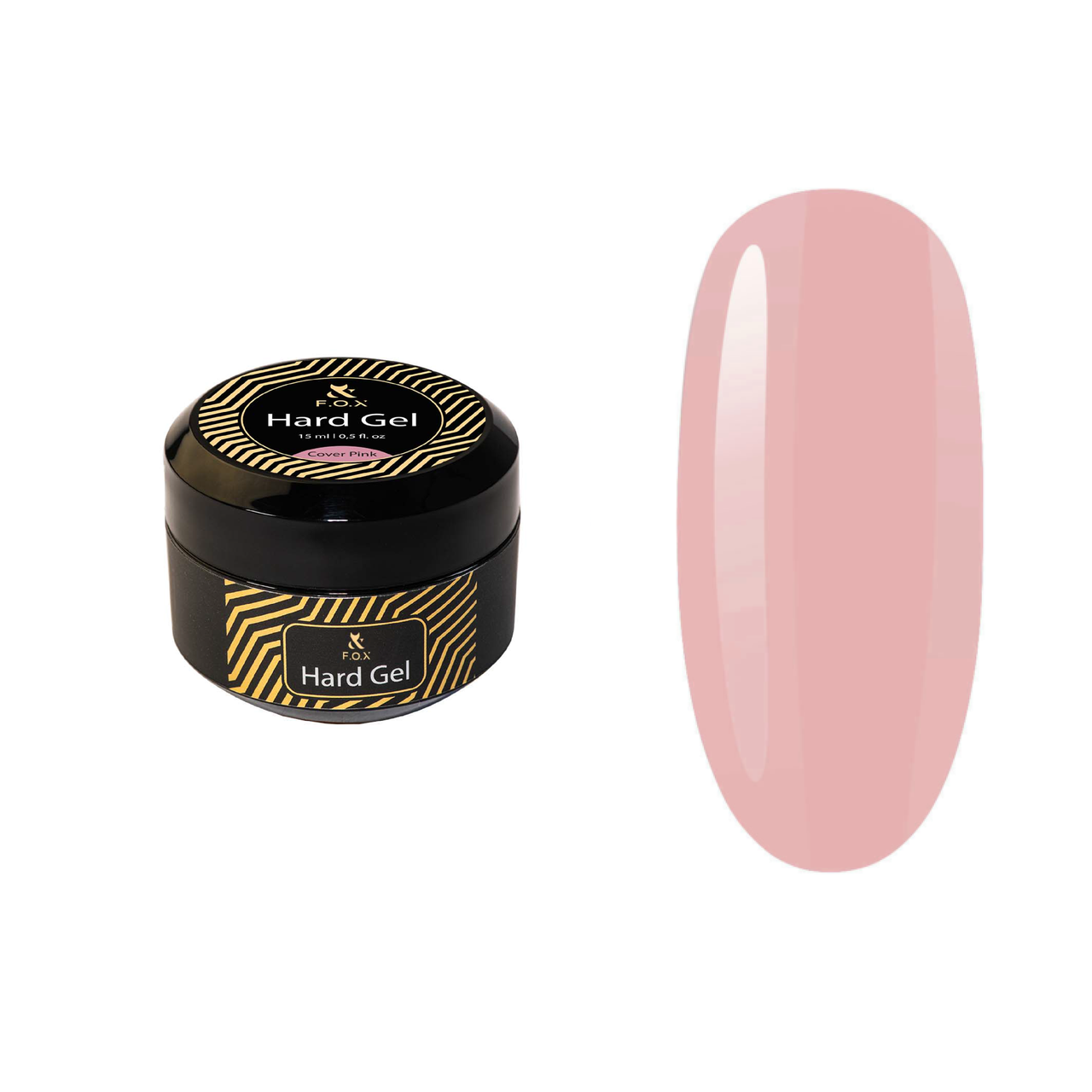 Гель для моделювання та зміцнення F.O.X Hard gel Cover Rose, 15 мл