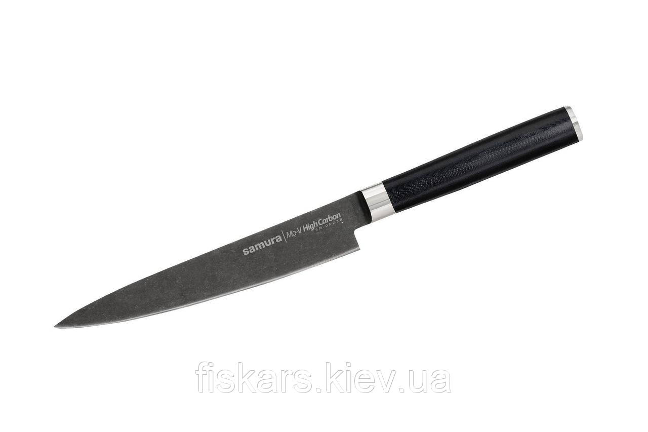 Ніж кухонний універсальний Samura Mo-V Stonewash 150 мм (SM-0023B)