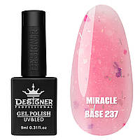 Кольорове базове покриття Miracle base Дизайнер із пластівцями юки для манікюру, 9 мл. 237