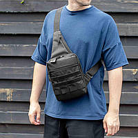 Нагрудная сумка слинг через плечо DANG с кобурой на липучке для скрытого ношения оружия сумка-кобура черная