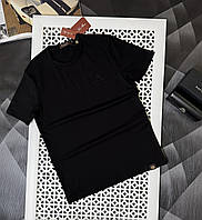 Мужская футболка Loro Piana черная однотонная брендовая футболка bhs