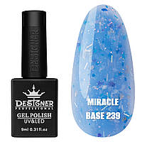 Кольорове базове покриття Miracle base Дизайнер із пластівцями юки для манікюру, 9 мл. 239