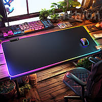 RGB коврик для мышки с подсветкой и размером 800x300 мм