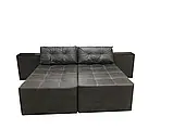Диван трансформер Релакс (преміум) (прямий, кутовий) замша антикіготь сірий, фото 3