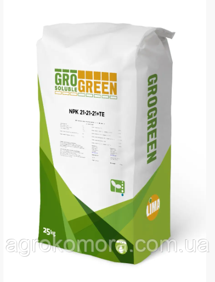 ГРОГРІН NPK 21-21-21+TE 1кг (розфасовка) GROGREEN