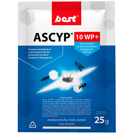 Інсектицид від літаючих комах та мурах Best-Pest  Ascyp 10 WP (Польща), фото 1