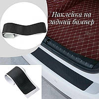 Наклейка на задний бампер Infiniti QX60 с 2016- карбон защитная