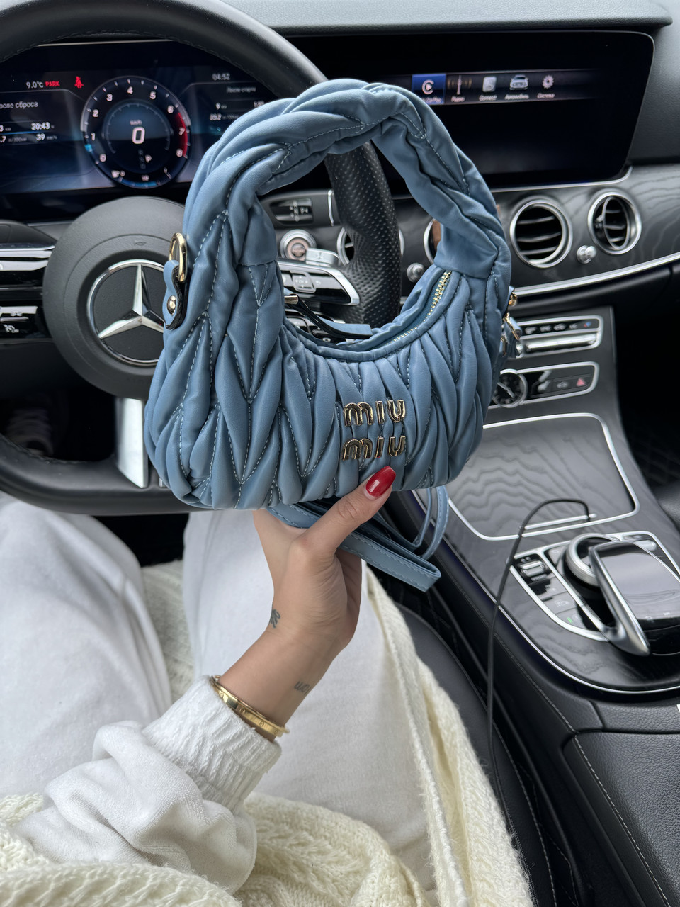 Жіноча сумка Міу Міу синя Miu Miu Blue