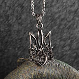 Кулон герб тризуб козацькі саблі, фото 3