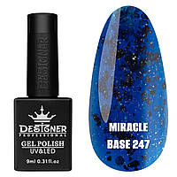Кольорове базове покриття Miracle base Дизайнер із пластівцями юки для манікюру, 9 мл. 247