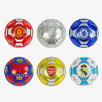 М`яч футбольний 6 видів, матеріал м який PVC, вага 330-350 грамів, гумовий балон, розмір №5 (C62412)
