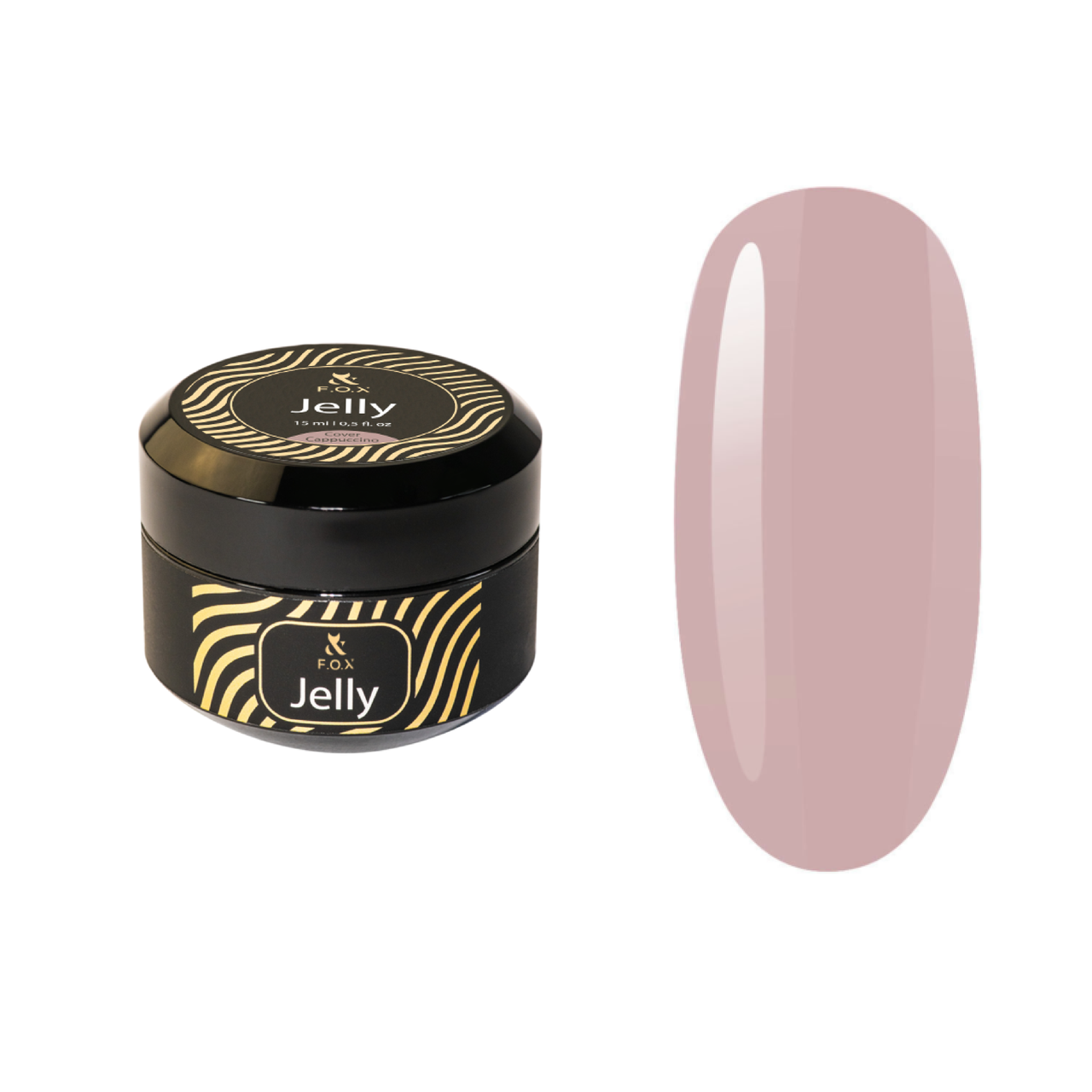 Гель для моделювання нігтів F.O.X. Jelly Cover Cappuccino, 30 мл