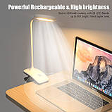 Бездротова лампа для читання перезаряджувана настільна DEEPLITE Clip з регулюванням світла та яскравості, фото 3