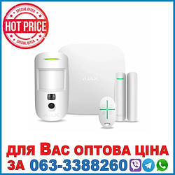 Комплект охоронної сигналізації Ajax StarterKit Cam Plus White