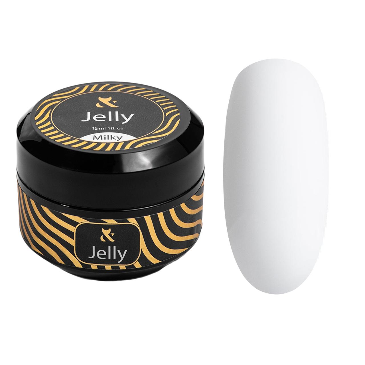 Гель для моделювання нігтів F.O.X. Jelly Cover Milky, 30 мл