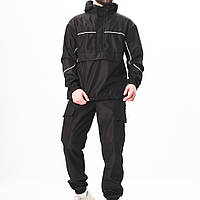 Спортивный костюм мужской "Collusion" Intruder черный, Размер S / Утепленный мужской костюм Анорак + Штаны
