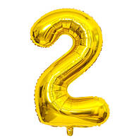 Кулька надувна Цифра Золото 2 7967 40х98 см