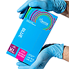 Рукавички нітрилові SanGig, щільність 3.5 г. - блакитні (100 шт), фото 10