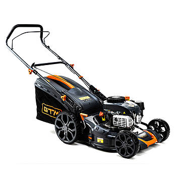 GTM Газонокосарка бенз. LM48, 5к.с., ширина захвату 48см, висота скош. 30-80мм, травозбірник 70л, несамохідна