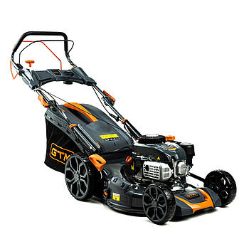GTM Газонокосарка бенз. LM48-SP-V, 5к.с., ширина захвату 48см, висота скош. 30-80мм, травозбірник 70л, самохідна з варіатором